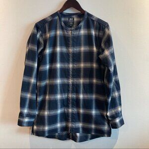 PUBLISH Sz M (W) or S (M) Mock Neck Pockets Slits High Low Soft Zipper  S…